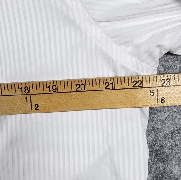 Eton Contemporary White Stoped Men's Button Up Longsleeve Shirt Size 43/17 - Picture 8 of 12